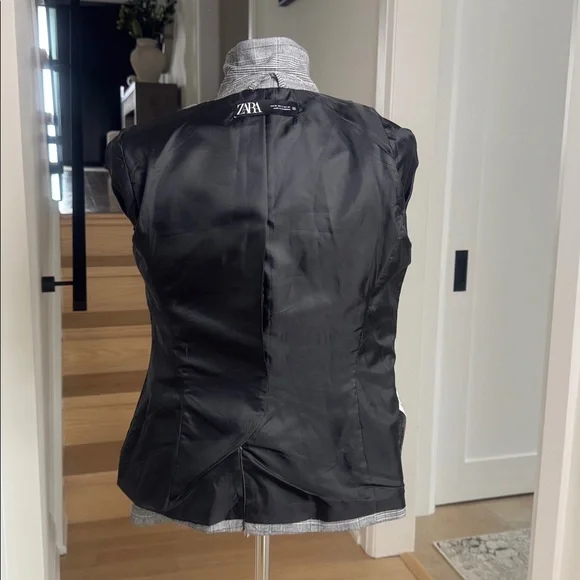 ZARA Plaid Tailored Blazer – Size EUR 34 / US 2 – NWOT - Picture 7 of 8